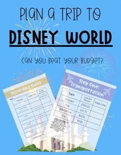 disney world with the words plan a trip to disney world can you beat your budget?