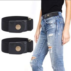 No Show No Buckle Stretchy Snap Belt. Adjustable!! Os Black With Brass Snap. I Accept Reasonable Offers And Discount Bundles!! Check Out My Other Listings And Follow Me!! I Have Over 4500 Listings And I Offer Buy2 Get 3rd Free Or 30% Off 5+ Items At Poshmark.Com/Closet/Pepepizzazz On Posh App, Use My Invite Code "Pepepizzazz" For Extra $10 Coupon Belt For Jeans, Belt For Women, Branded Belts, Elastic Belt, Stretch Belt, Gifts For Your Mom, Comfort Wear, Poly Bags, Mens Belts