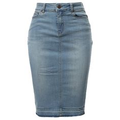 A2Y Women's Slim Fit Rayon Knee Length Back Slit Denim Jean Pencil Skirt Color: Blue.  Gender: female.  Age Group: adult. Knee Length Jean Skirts, Slim Fit Skirts, Jean Skirt Outfits, Jean Pencil Skirt, Jeans Store, Full Maxi Skirt, Long Denim Skirt, Tulle Tutu Skirt, Knee Skirts