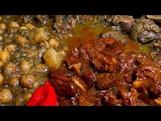 the food is prepared and ready to be eaten in the pot or pan on the stove