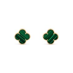 Adorn your ears with a touch of luxury and style with our Clover Mini Malachite Gold Earrings. Crafted with exquisite detail, these earrings feature elegant and exclusive clover designs, accentuated by the vibrant green hues of malachite. Elevate your look and make a statement with these sophisticated and tasteful earrings. ADDITIONAL INFORMATION Color: Gold Stone: Malachite Ref. 356453 Material:925 Sterling Silver - 18k Gold Plated- 18k Real Gold ( contact us via instagram) Our replica products Alhambra Earrings, Red Earrings Stud, Red Studs, Van Cleef & Arpels, Mini Earrings, Clover Earrings, Clover Green, Green Earrings, Van Cleef Arpels