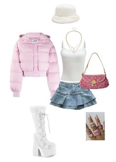 Pink Y2k Winter Outfits, Lookbook Outfits Y2k, Girly 2000s Outfits, 2yk Fashion, Y2k Girly Outfits, Hyperfeminine Outfit, 2000s Fashion Pink, Bimbocore Outfits, Y2k Outfits Pink