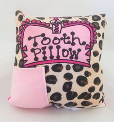 For your wild child! This fun cheetah tooth pillow will begin a great new tradition! 6.5x6x5x3. 50/50% cotton polyester. Tooth Pillow, Tooth Fairy Pillow, Magnolia Pearl, Wild Child, Tooth Fairy, Sweater Sale, Gift Card Sale, Gift Accessories, Bracelet Stack