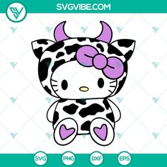 an image of a hello kitty with horns