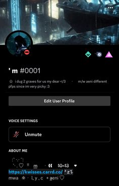 an image of someone's profile on their cell phone with the text voice settings