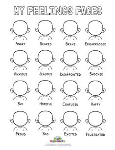 how to draw faces for kids with the words'my feelings faces'in different languages