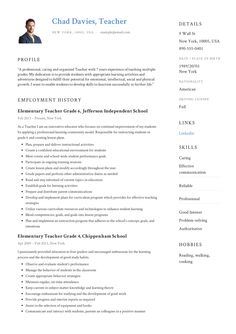 a professional resume for teachers with no work experience