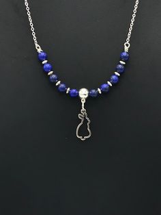 This beautiful beaded necklace is in the gorgeous shade of blue and is adorned with a small silver rabbit charm. Perfect for any outfit! Jackrabbits Necklace Blue, Blue Goldstone Jewelry, Beaded Rabbit, Rabbit Necklace, Beautiful Beaded Necklaces, Rabbit Charm, Island Lake, Blue Goldstone, Beaded Statement Necklace