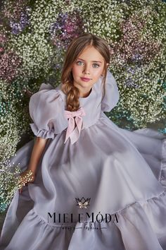 5th Grade Graduation Dresses, Girls Party Dress Kids, Elegant Flower Girl Dress, Girls Couture, Custom Gown, Chiffon Midi Dress, Communion Dresses, Birthday Dress, Tea Length Dresses