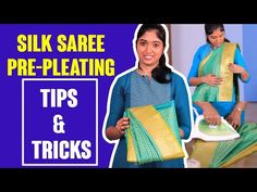 Pleating Tutorial, How To Wear A Sari, Saree Tips, Tamil Saree, Folding Tips, Modern Wear