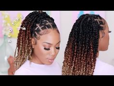 VERSATILE CROCHET PASSION TWIST FT. TOYOTRESS - YouTube Passion Twist Ponytail, Crochet Passion Twist, Braids Hairstyles Ideas, Micro Braids Styles, Micro Braids Hairstyles, Twist Ponytail, Crochet Braid Styles, Girls Natural Hairstyles