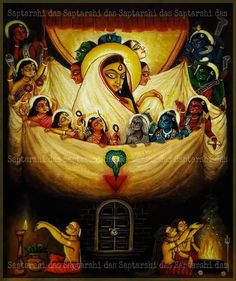 an artistic painting depicting the birth of jesus