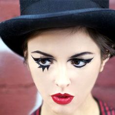 Mime Makeup Pretty, Pantomime Makeup, Rockstar Makeup, Karneval Diy, Rockstar Costume, Mime Makeup, Concert Makeup