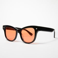 HELIX - Black Polished Frames / Orange Lens ŁEOIDE Retro Wayfarer Sunglasses For Streetwear, Modern Orange Wayfarer Sunglasses, Modern Orange Polarized Sunglasses, Orange Polarized Wayfarer Sunglasses, Orange Wayfarer Sunglasses With Polarized Lenses, Orange Cat Eye Sunglasses With Mirrored Lenses, Retro Orange Cat Eye Sunglasses, Modern Orange Cat Eye Sunglasses With Mirrored Lenses, Retro Orange Polarized Sunglasses