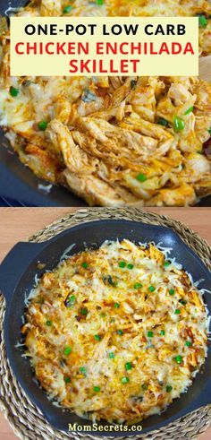 one pot low carb chicken enchilada skillet