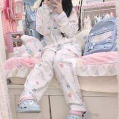 Cute Anime Pajamas Suits Set PN4338 ●Size: Top: S: length 62 cm,bust 94 cm,shoulder 36 cm M: length 64 cm,bust 96 cm,shoulder 38 cm L: length 66 cm,bust 98 cm,shoulder 40 cm XL: length 68 cm,bust 100 cm,shoulder 42 cm Pants: S :length 92 cm,waist:58-68cm,hipline:98 cm M :length 94 cm,waist:60-70cm,hipline:100 cm L :length 96 cm,waist:62-72cm,hipline:102 cm XL :length 98 cm,waist:64-74cm,hipline:104 cm ●Material:COTTON (Please allow 1-3cm differs due to manual measurement.As different computers display colors differently,the color of the actual may vary slightly from the above images.Thanks for your understanding.) ●About Shipping: We attach great importance to the orders of each customer and parcel delivery. 1.Processing time: 2-3 business days. 2.Shipping time: 10-15 business days to US, White Long Pants Sets For Bedtime, Kawaii White Sleepwear For Home, White Long Pants Set For Sleepovers, White Kawaii Sleepwear With Cartoon Print, White Cartoon Print Sleepwear Set, Playful White Loungewear Sets, Playful White Lounge Set, Playful White Lounging Sets, Kawaii Long Sleeve Pajama Party Sets