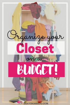 Looking for tips on how to organize a closet on a budget? Check out these easy tips on organizing a closet on a budget that anyone can do! Find more space and save time and money with a super organized closet! Walk In Closet Organization Diy, Storage Budget, Budget Closet, Closet On A Budget, Walk In Closet Organization, Frugal Homemaking, Organizing Closet, Cheap Closet, Organizing Walk In Closet