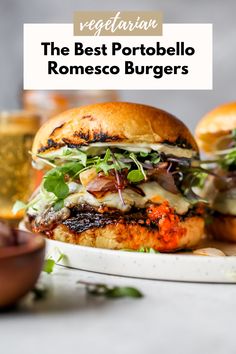 the best portuguese burgers on a white plate