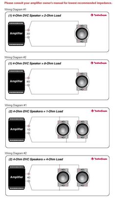 the diagram shows different types of speakers and how they are connected to each other, including two