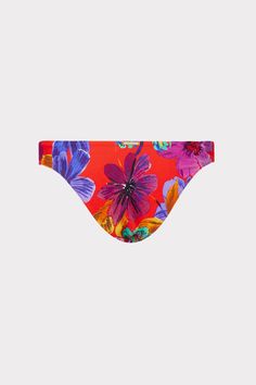 The Margot bikini bottom is our classic low rise scoot leg fit with medium brief coverage. Made from our signature Italian sustainable swim fabric in our warm floral Wildflower Garden print. Red Floral Print Swimwear For Pool, Vibrant Red Swimwear For Poolside, Red Floral Print Beach Bottoms, Red Floral Print Bottoms For Beach Season, Tropical Red Bottoms For Spring, Red Stretch Swimwear With Floral Print, Wildflower Garden, Garden Print, Low Rise