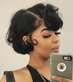 Bday Hairstyles, Slicked Back Hairstyles, Twisted Hair, Natural Hair Short Cuts, Short Hair Black, Short Hair Pixie Cuts, Short Sassy Hair