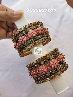 #silkthreadbangles #silkthreadjewellery #3Dbangles #weddingbangles #trending #instagram Silk Thread Earrings, Saree Kuchu Designs, Hand Work Design, Gold Jewelry Outfits