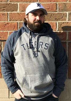 '47 Detroit Tigers Mens Grey Match Raglan Hood Fashion Hood - 48002794 Casual Outdoor Sweatshirt With Kangaroo Pocket, Casual Sports Sweatshirt With Side Pockets, Casual Sweatshirt With Side Pockets For Sports, Casual Sports Hoodie With Pockets, Casual Blue Hoodie With Side Pockets, Casual Hoodie With Side Pockets For Outdoors, Casual Hoodie With Side Pockets For Outdoor Activities, Sports Season Outdoor Cotton Hoodie, Casual Outdoor Sweatshirt For Sports Season