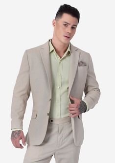 Delivered in as little as two weeks. Jacket & pants included. Vest optional. Covered by our Free Remake Guarantee. Complete the look with Shirts, Ties & Squares. Semi-formal Slim Fit Linen Suits, Classic Slim Fit Linen Suits, Slim Fit Linen Suit With Notch Lapel, Slim Fit Linen Suits With Notch Lapel, Slim Fit Linen Suits For Business, Slim Fit Linen Business Suits, Fitted Linen Blazer With Flat Front, Classic Linen Suits For Office, Classic Linen Suit With Single Button