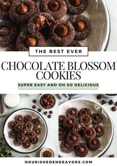 the best ever chocolate blossom cookies super easy and oh so delicious