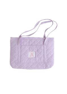 Ballet Smocked Quilted Luggage Bags and Totes Little English Tote On-the-go Tote Shoulder Bag With Soft Interior, Cotton Tote Bag With Luggage Sleeve, Purple Bag With Luggage Sleeve For Everyday Use, Quilted Travel Bag With Double Handle, Travel Shoulder Bag With Soft Interior, Quilted Pink Bag For On-the-go, Quilted Cotton Shoulder Bag For Travel, Travel Quilted Cotton Shoulder Bag, Everyday Purple Rectangular Travel Bag