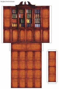 the bookcase is made out of wood