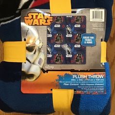 the star wars plush throw is on display