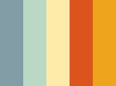 an orange, yellow and blue striped background