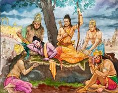 Rama Lakshmana, Anjaneya Swamy, Indian Comics, Ram Ji, Lord Rama Images, Human Figure Sketches, Happy Navratri Images