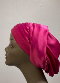 Ready to wear Hot pink Head Turban. One size fits all. Easy to wear. Pink Headband Headscarf For Spring, Pink Headband-style Headscarf For Spring, Pink Headband Scarf For Spring, Pink Headscarf For Spring, Pink Headscarf For Summer, Adjustable Pink Headscarf For Spring, Adjustable Pink Headwrap For Spring, Pink Adjustable Headwrap For Spring, Pink Spring Headwrap One Size