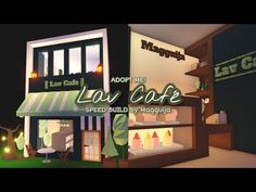 an animated image of a building with the words law cafe on it