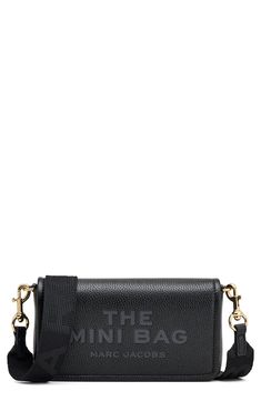 Marc Jacobs The Mini Leather Crossbody Bag | Nordstrom Business Crossbody Shoulder Bag With Logo Hardware, On-the-go Leather Shoulder Bag With Logo Hardware, Leather Wallet On Chain With Detachable Strap, Leather Flap Bag With Logo Hardware For Everyday Use, Modern Crossbody Flap Bag With Logo Hardware, Business Crossbody Shoulder Bag With Logo Strap, Black Leather Wallet On Chain With Detachable Strap, Leather Crossbody Wallet On Chain With Adjustable Strap, Leather Wallet On Chain With Mobile Phone Bag