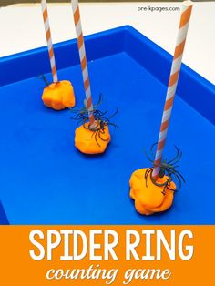 spider ring counting game for kids to practice counting