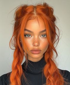 Spiced Ginger Braids are the Best Fall Colors to Dye Your Hair Black Women Ginger Dyed Hair, Ginger Spice Hair, Ginger Hair On Brown Skin, Hair Color For Warm Skin Tones, Colors To Dye Your Hair, Ginger Braids, Dark Fall Hair, Hair Black Women, Hair For Black Women