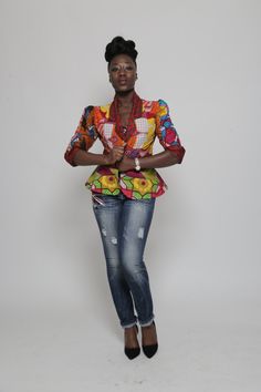 "A unique African Print Patchwork Jacket, made with about 8 different fabrics. This makes each jacket so unique, no 2 are the same. Fully lined, banded at the waist, one button. This beautiful jacket can be worn with a skinny jeans, a pencil skirt or over a fitting dress. Extra Small Bust 33\" Waist 26\" Small Bust 34-35\" Waist 29-30\" Medium Bust 36-38\" Waist 30-32\" Large Bust : 39\" - 41 Waist: 32\" - 34 XLarge Bust: 42\"- 44\" Waist : 38\"-40 XXL Bust: 44\" - 46\" Waist: 42\" -44\" 3XL Bus Fitted Patchwork Outerwear, Casual Fitted Patchwork Blazer, Trendy Fitted Multicolor Blazer, Fitted Multicolor Top For Workwear, Fitted Multicolor Patchwork Outerwear, African Print Clothing, Short African Dresses, Patchwork Jacket, Fitting Dress