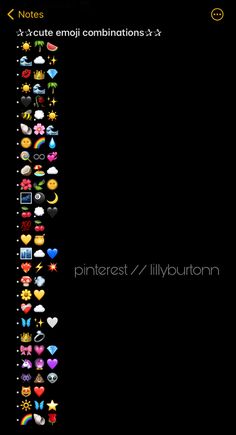 a black background with different types of emojnations on the bottom right corner