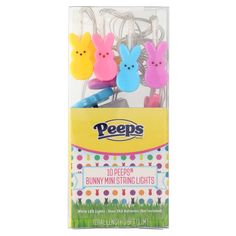 peeps bunny mini string lights in packaging