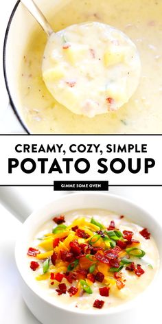 creamy, cozy, simple potato soup is the perfect side dish