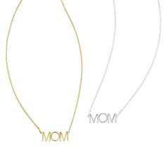 Made for any proud momma: Maya Brenner's sleek and simple MOM necklace is a subtle nod to your most important job. A fave of celebrity style mavens, Maya Brenner has become famous for her distinctive personalized pieces, designed at her studio in Los Angeles. The silver MOM necklace is a Mark and Graham exclusive.  Charm: 0.5" h, Chain: adjustable 16" or 18"  Sterling silver or solid 14k gold.  Monogramming not available. Mom Pendant, Celebrity Style Icons, Necklace Mom, Mark And Graham, Personalized Mother's Day Gifts, Mom Necklace, Chic Jewelry, Travel Jewelry, Initial Charm