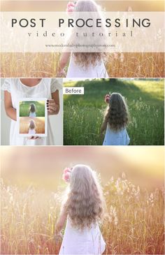 a girl with long hair standing in tall grass