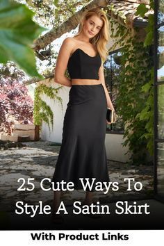 Black Satin Skirt Outfit Winter, Style A Satin Skirt, Black Slip Skirt Outfit, Satin Skirt Outfit Winter, Gold Satin Skirt, Long Silk Skirt