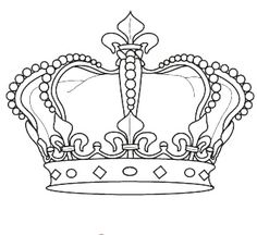 a drawing of a crown with pearls on it