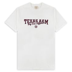 Show your Aggie pride with this Texas A&M Aggie Values T-Shirt. The white t-shirt features the iconic phrase "Texas A&M Gig 'Em Aggies" in bold maroon letters, along with maroon graphics in the shape of Texas representing everything Aggies stand for. Wear it with passion and show your love for your school! - Brand: Comfort Wash - 100% Cotton - Machine Wash Cold/Tumble Dry Low Aggie Pride, Gig Em Aggies, Texas A&m, White T Shirt, White T, White Tshirt, The White, Texas, Size Medium