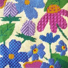 Pollinator Garden needlepoint kit Modern Stitching, Needlepoint Flowers, Modern Needlepoint, Victorian Cross Stitch, Floral Needlepoint, Stitch Colors, Tent Stitch, Decorative Stitches, Needlepoint Ornaments