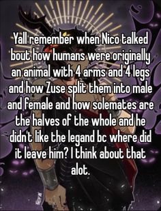 an anime character with text that reads y'all remember when nico talked about how humans